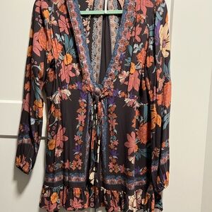Free People Multicolor Floral Tunic